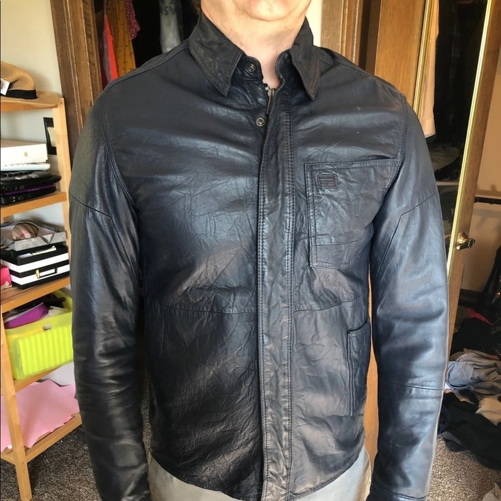 G star leather jacket